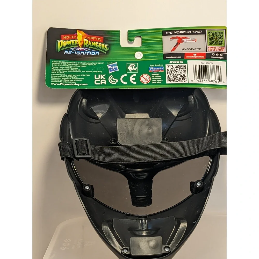 New Mighty‎ Morphin Power Rangers Re-Ignition Black Ranger Playmates Mask Kids